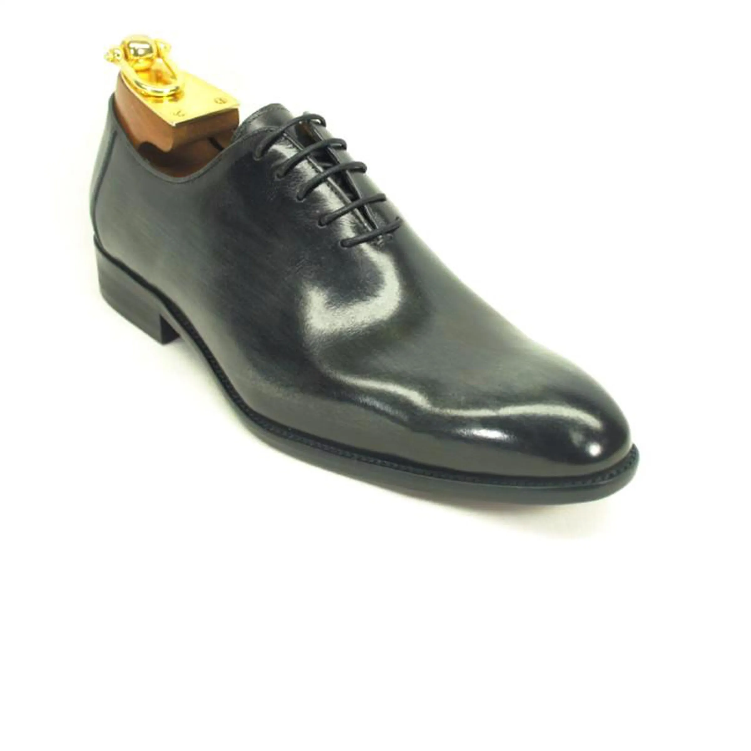 Mens Carrucci Hand Painted Oxford Lace Up Dress Shoe in Olive Green