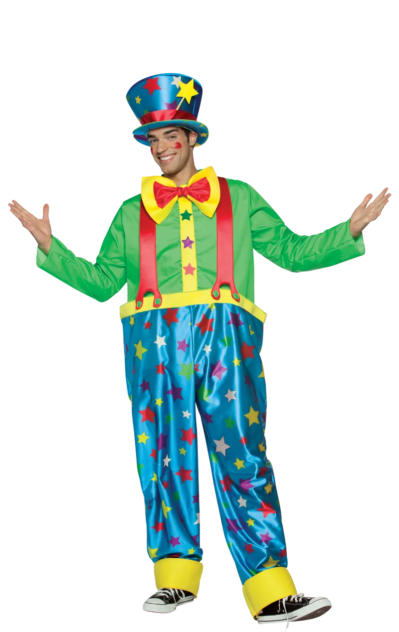 Mens Star Clown Costume