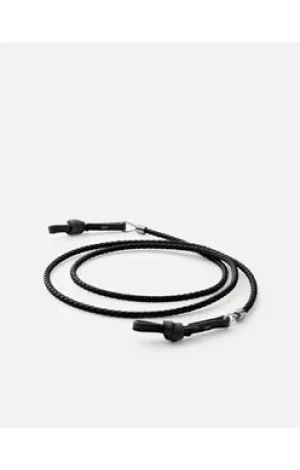 Miansai Braided Leather Sunglass Cord Black