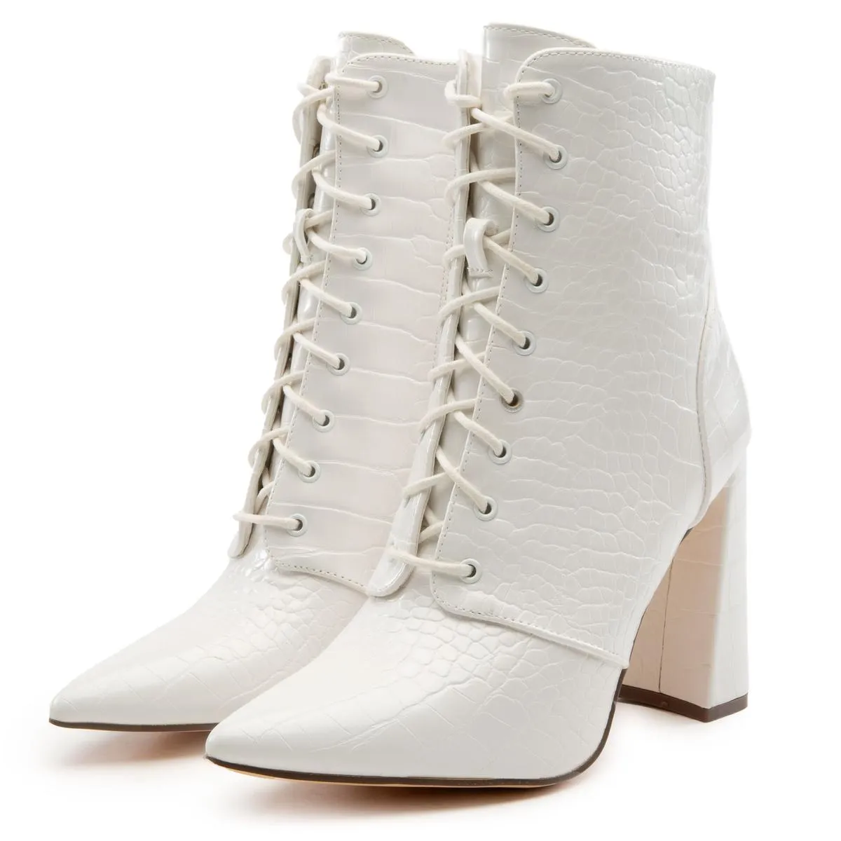 Milano-1 Lace-Up Block Heel Bootie