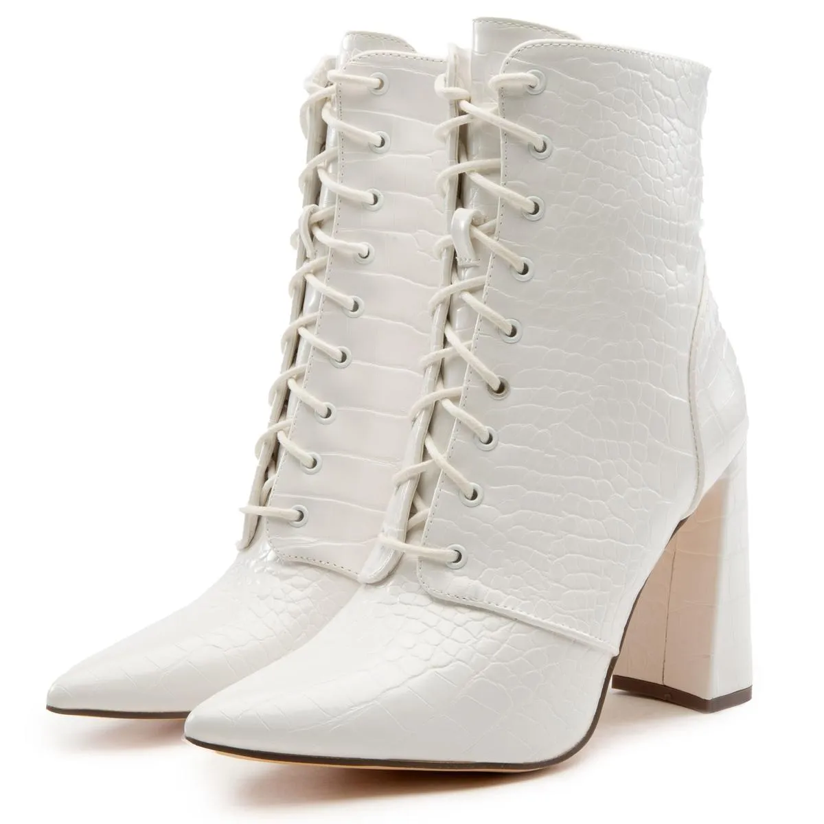 Milano-1 Lace-Up Block Heel Bootie