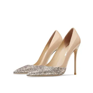 Mixed Colors High Heel Shoes Pointed Toe Party Pumps