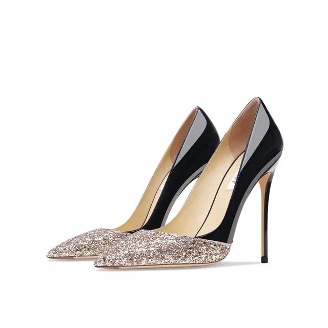 Mixed Colors High Heel Shoes Pointed Toe Party Pumps