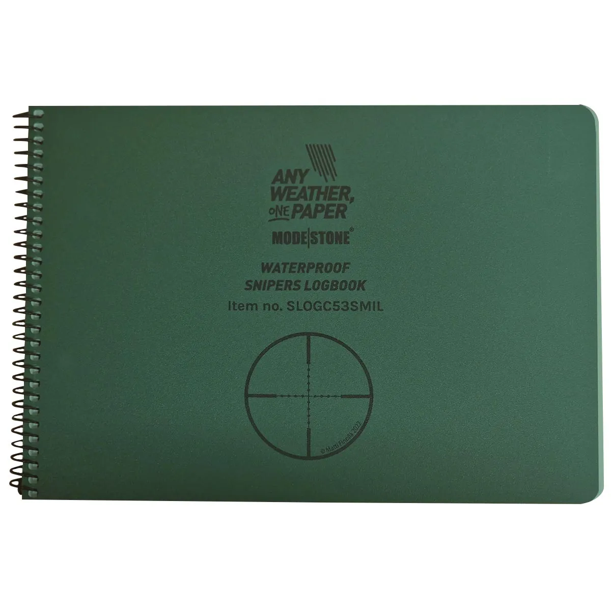 Modestone Snipers Waterproof Logbook / Data Notebook A5 - Green