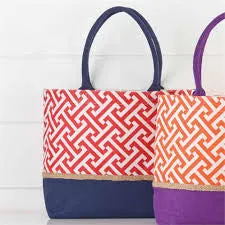 Mud Pie Jigsaw Tote Bag by Bag Lady