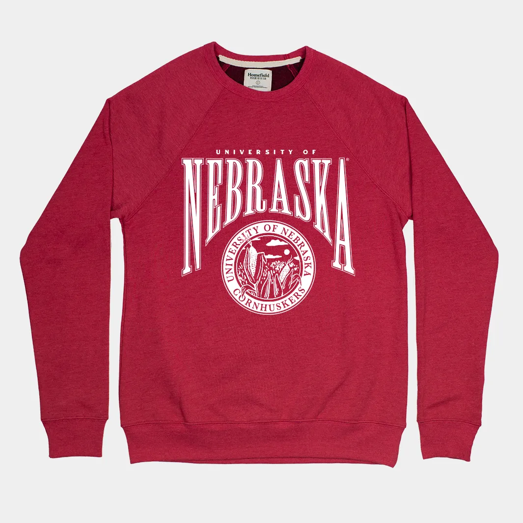 Nebraska Cornhuskers Throwback Crest Crewneck
