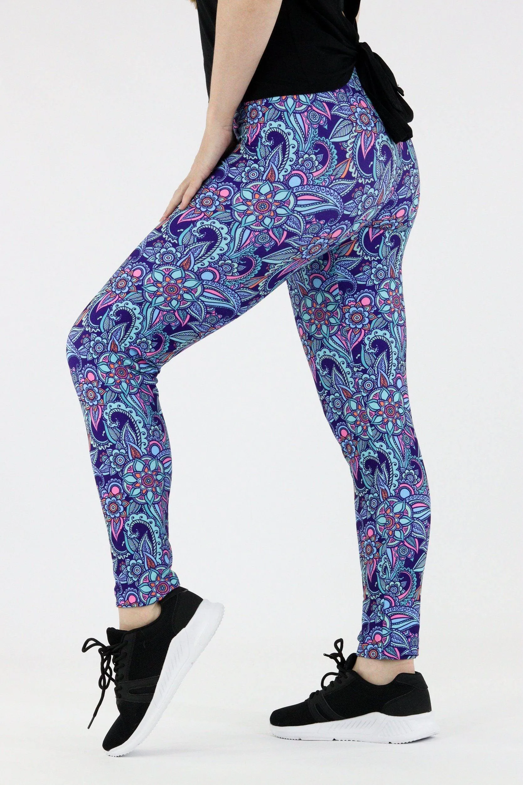 Neon Floral - Casual Leggings