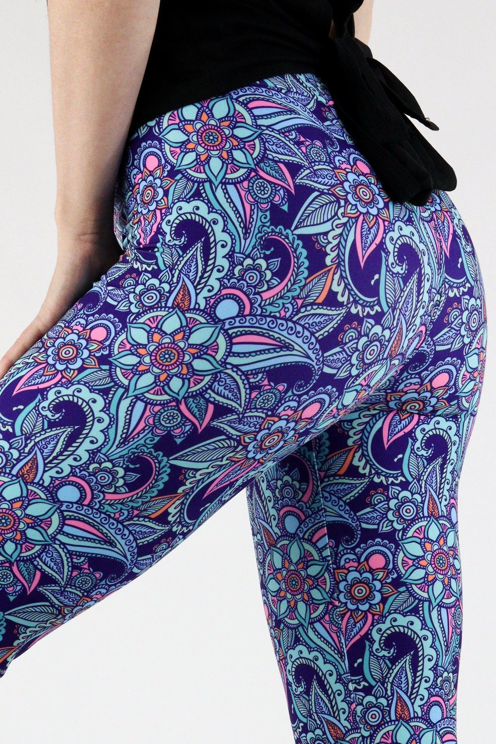 Neon Floral - Casual Leggings