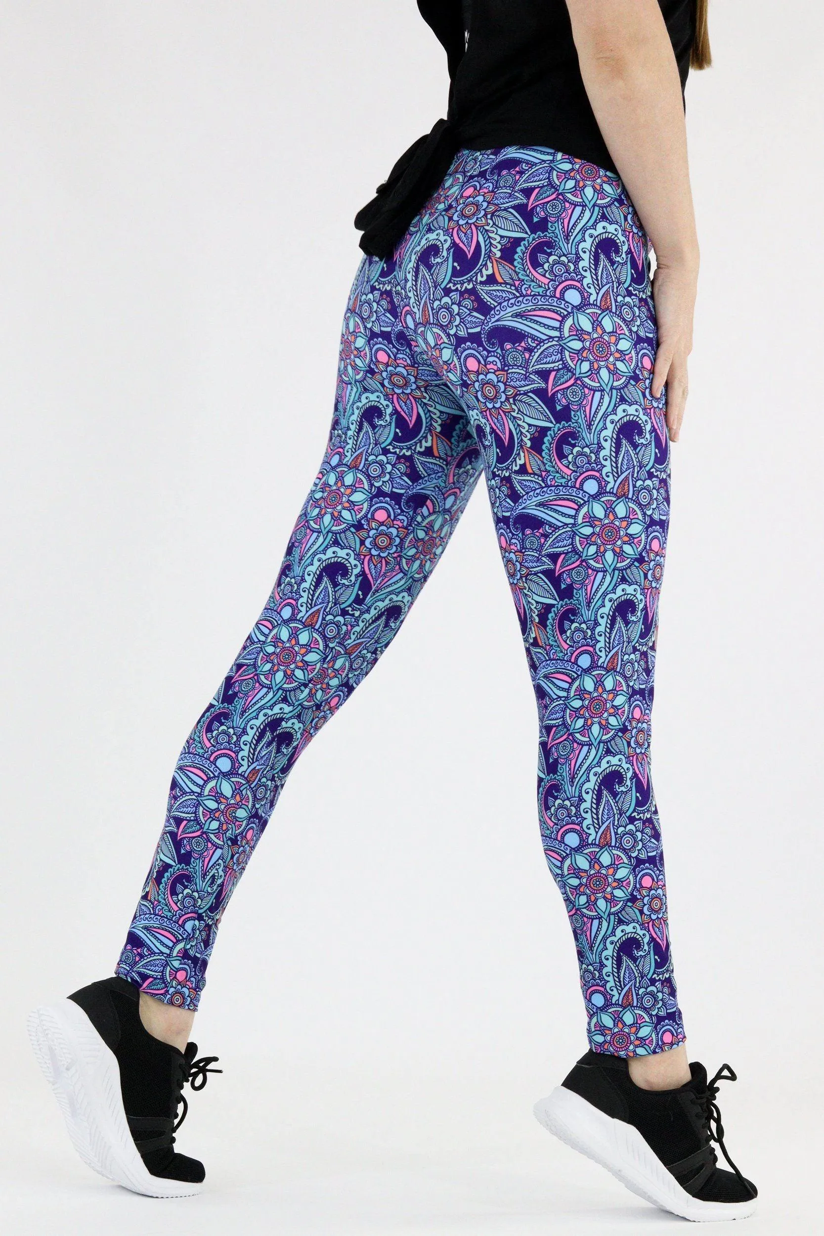 Neon Floral - Casual Leggings