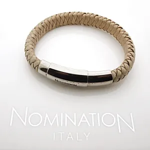 Nomination Safari Braided Leather and Steel Bracelet