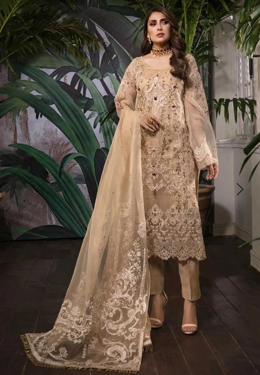 Organza Wedding Party Outfit with Embroidery #Y6210