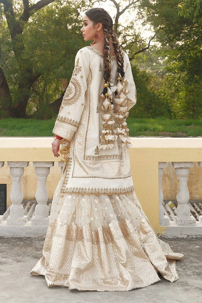 Organza White Sharara Kameez Pakistani Wedding Dresses
