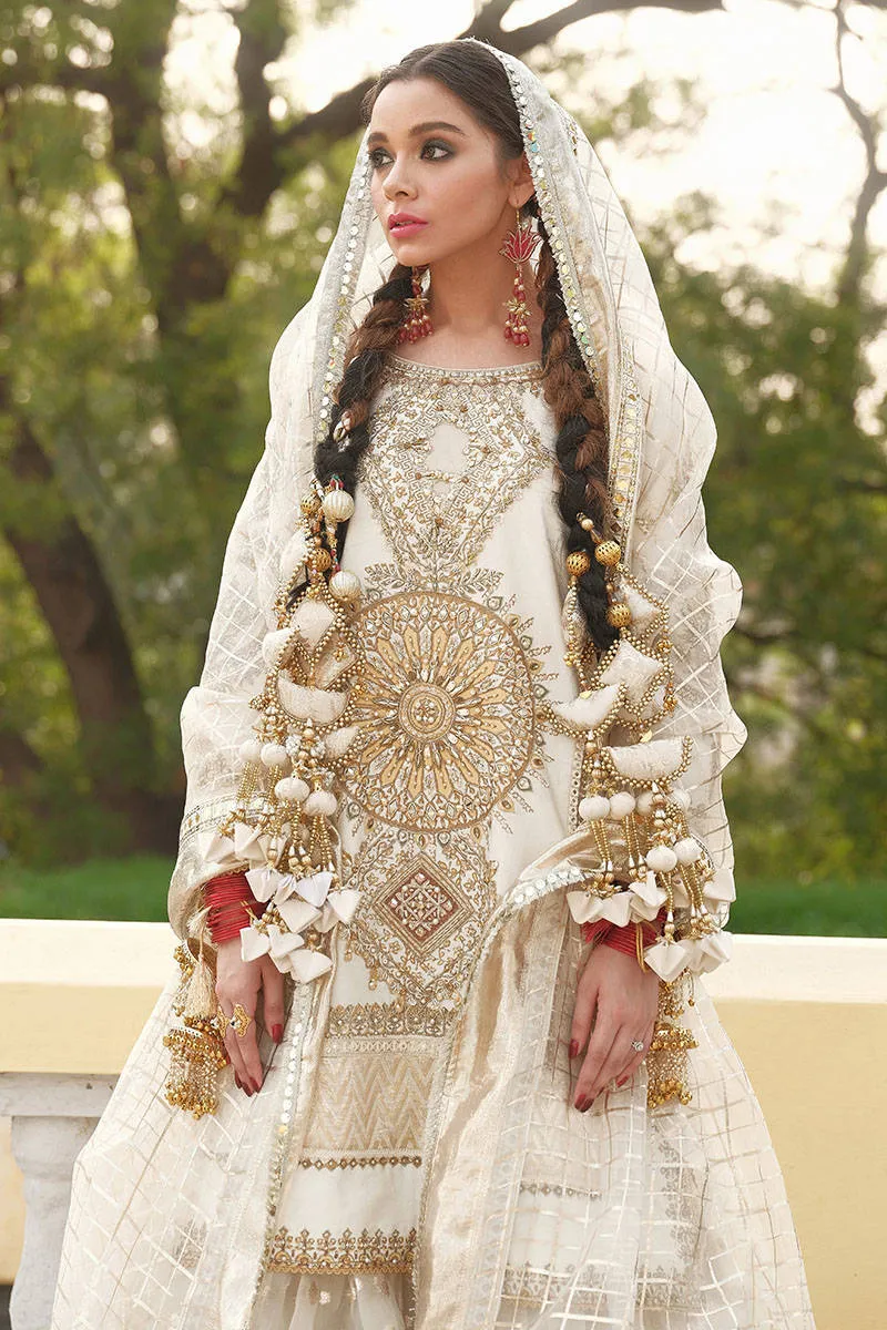 Organza White Sharara Kameez Pakistani Wedding Dresses
