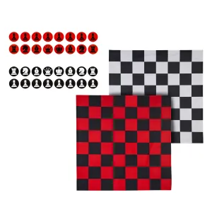 Outdoor Reversible Game Set with Storage Bag, Checkers/Chess,7oyg001