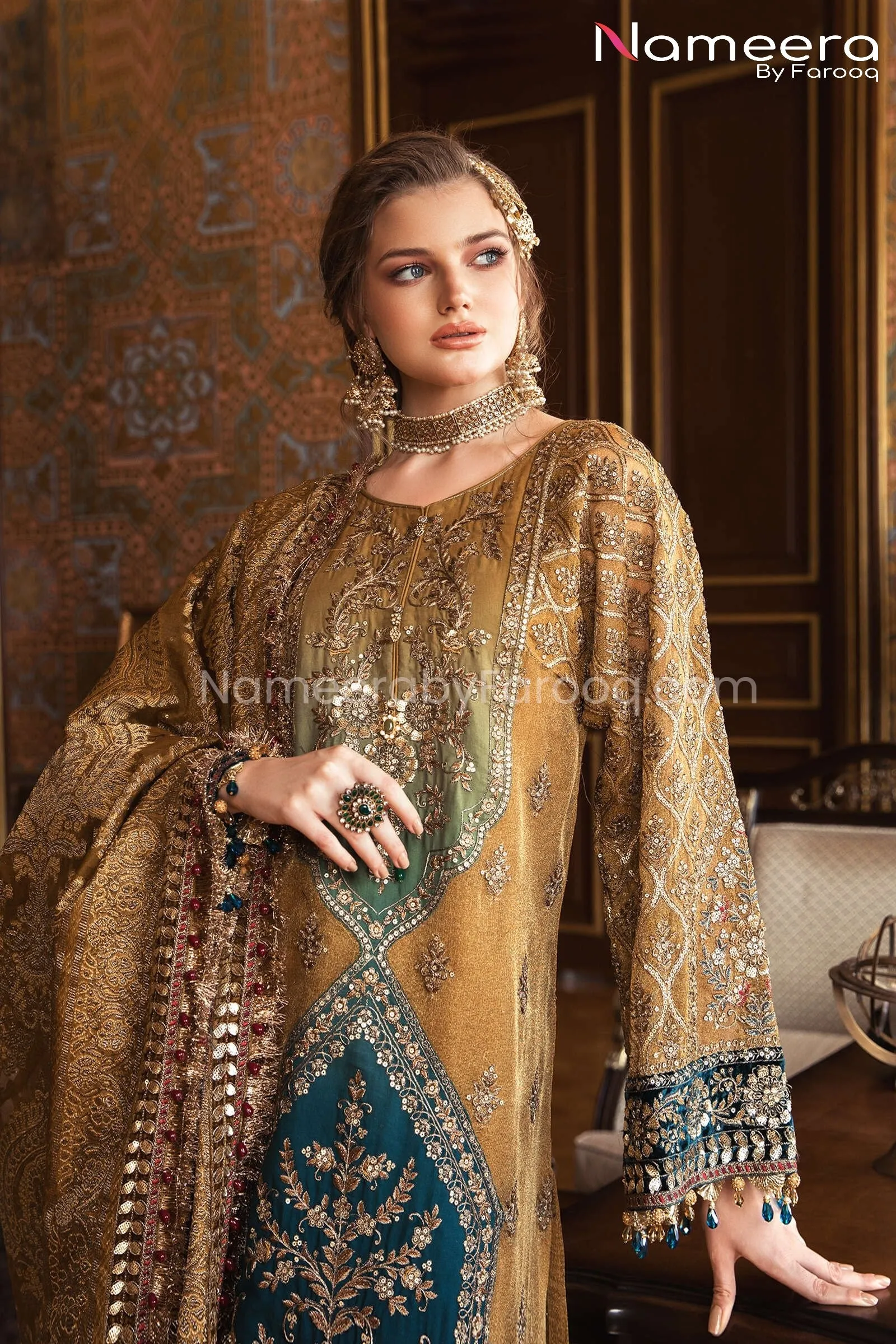 Pakistani Churidar Pajama with Long Shirt Online #BB153
