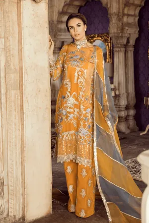 Party dress Pakistani in mustard color # P2207