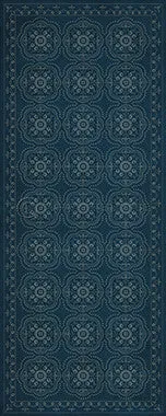 Pattern 28 "Blue Bandana" Vinyl Floorcloth - Spicher & Co.