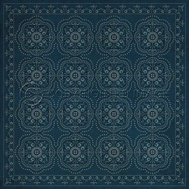 Pattern 28 "Blue Bandana" Vinyl Floorcloth - Spicher & Co.