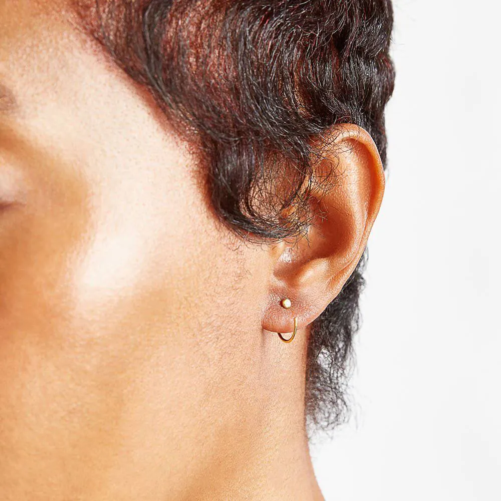 Pave Open Hoop Earrings