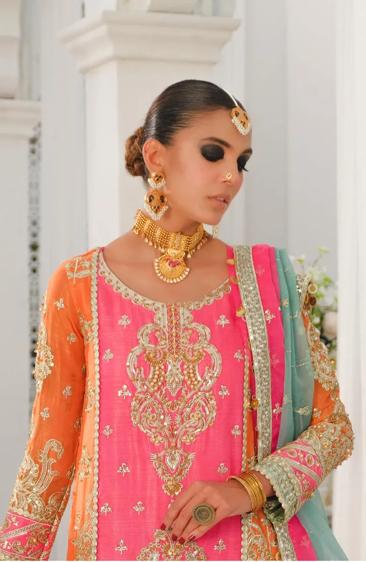 Pink Heavily Embellished Pakistani Salwar Kameez Wedding Dress