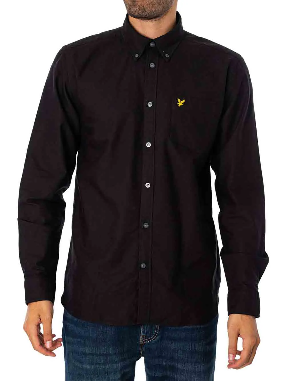 Plain Oxford Shirt - Jet Black
