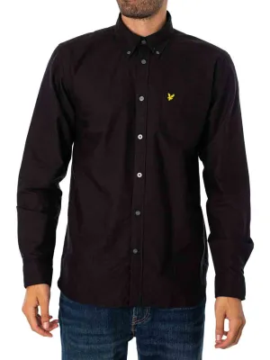 Plain Oxford Shirt - Jet Black