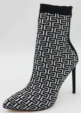 Pointed Toe Single High Heel Dressy Booties