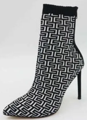 Pointed Toe Single High Heel Dressy Booties