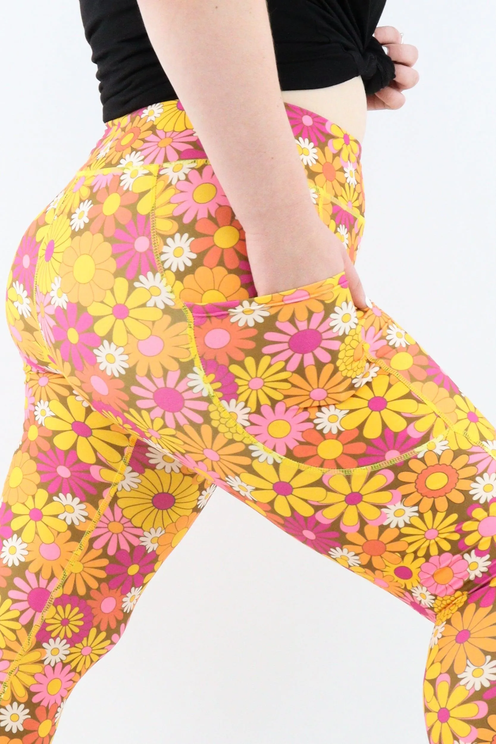 Posy Pop - Casual - Capri Leggings - Pockets