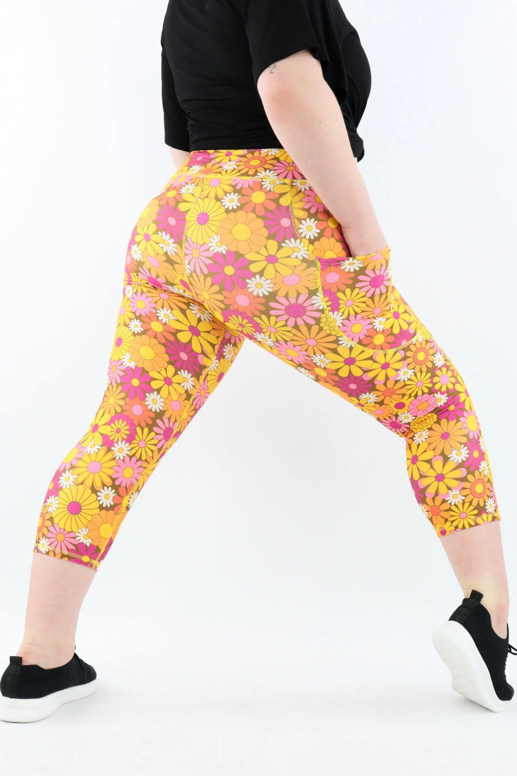 Posy Pop - Casual - Capri Leggings - Pockets