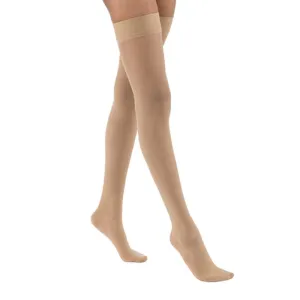 PR/1 JOBST ULTRASHEER WOMEN, THIGH HIGH W/SIL DOT BAND, 30-40MMHG, XL, NATURAL, CLOSED TOE