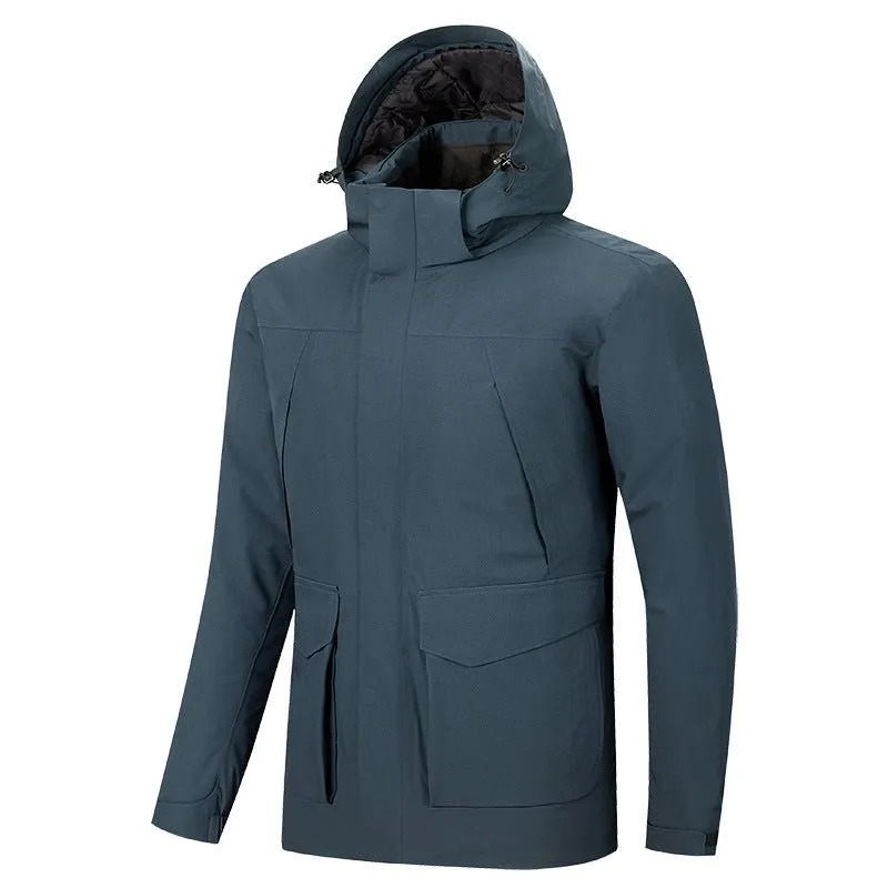 Premium 2-in-1 Outdoor Shell Jacket with 90% Duck Down Lining