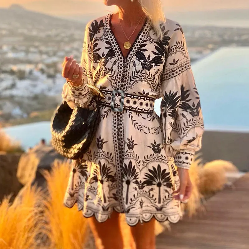 Printed beach short dress