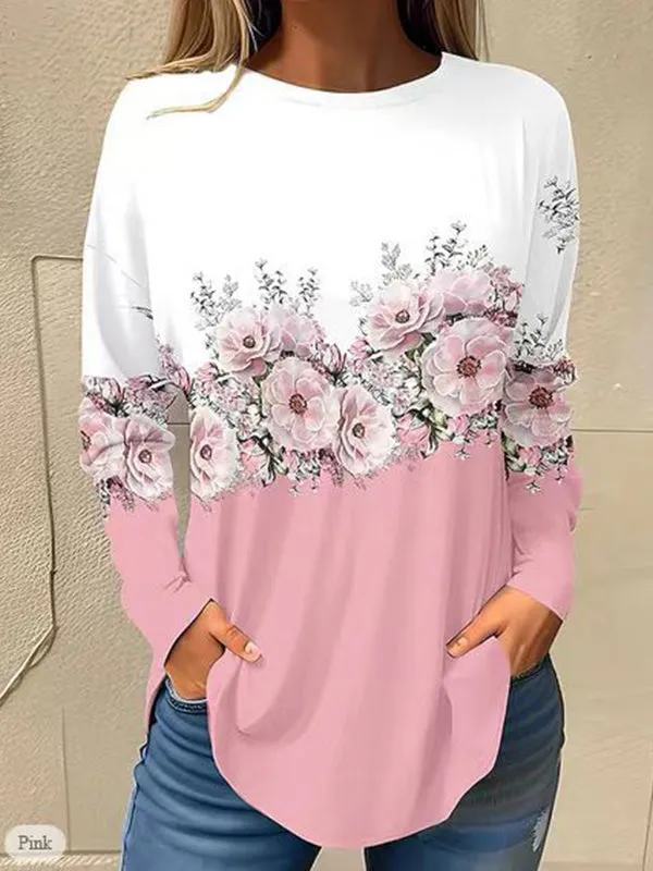 Printed Round-Neck Tee