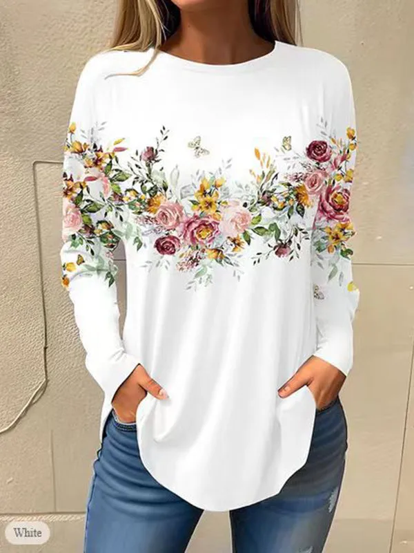Printed Round-Neck Tee