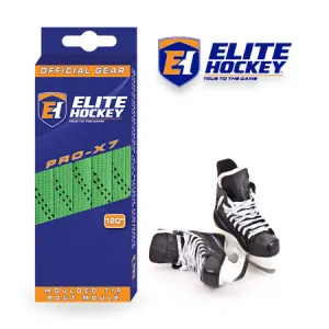 PRO X7 WIDE NON WAXED LIME GREEN HOCKEY LACES