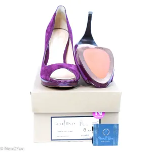 Purple Peep Toe 4" High Heel Made In Italy Nike Air Technology (Cole Haan)