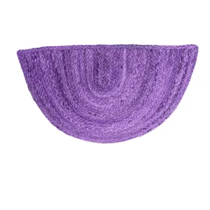 Purple Semi Circle Accent Jute Rug