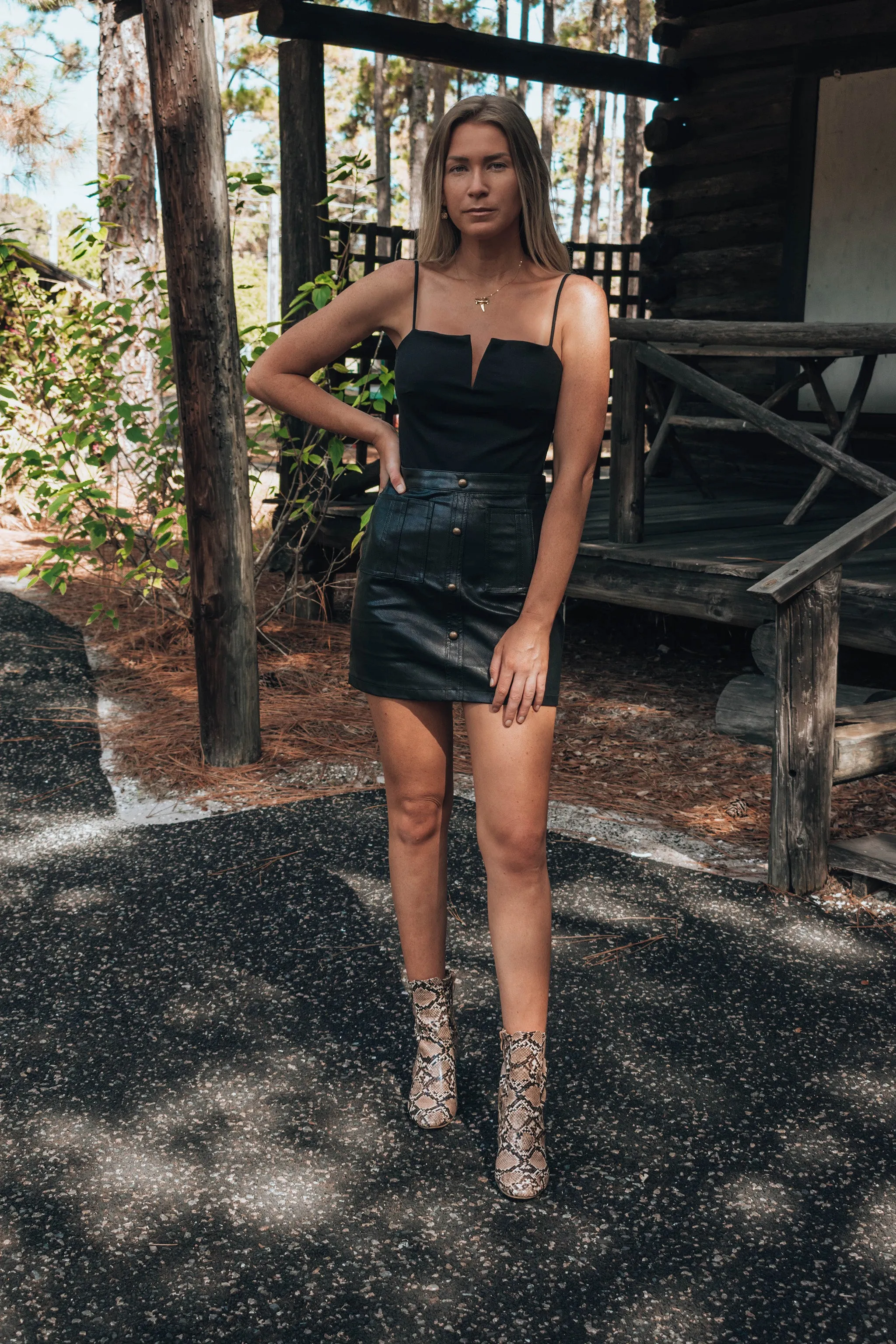 Quincy Faux Leather Mini Skirt