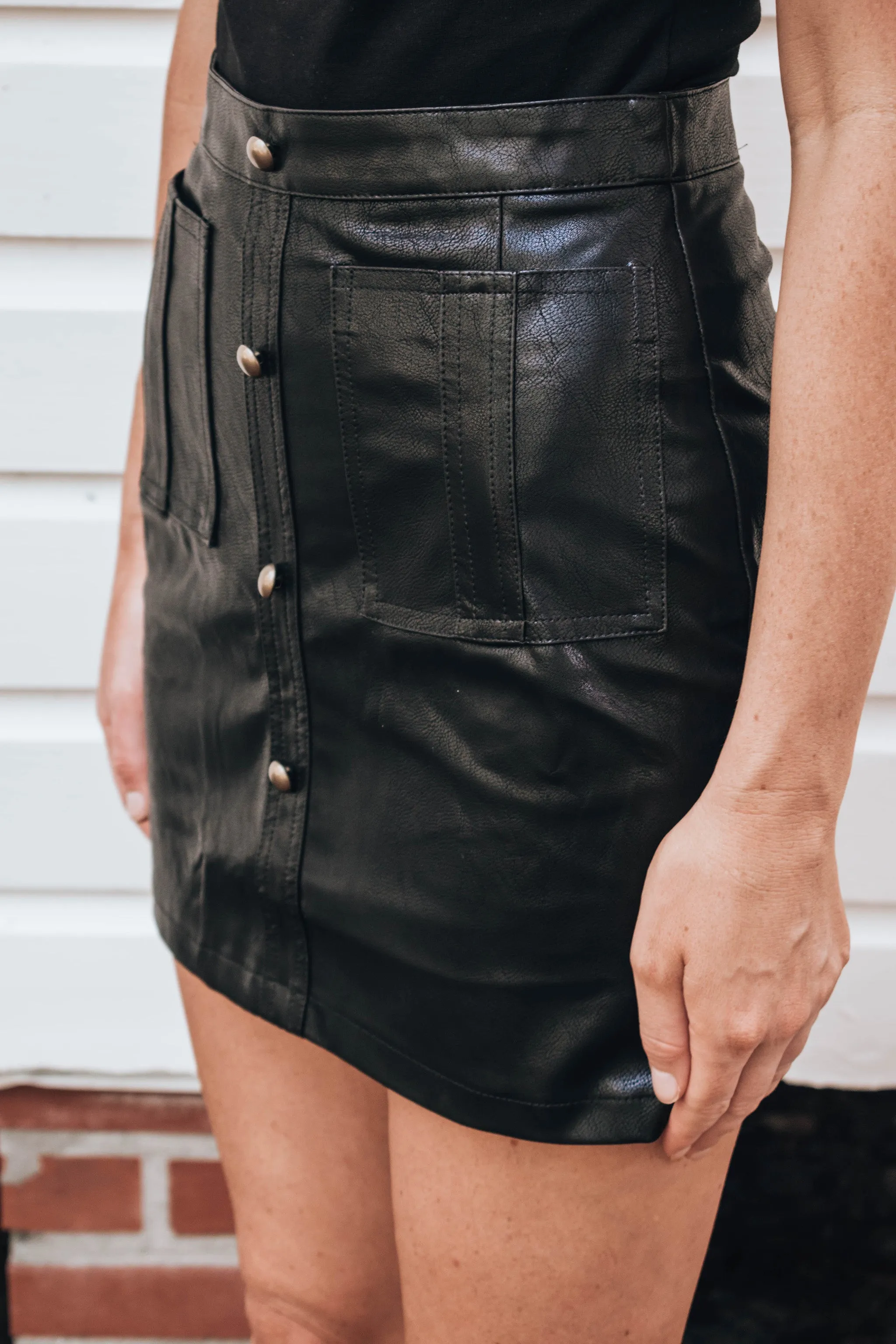 Quincy Faux Leather Mini Skirt