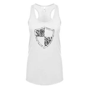 Racerback Tank | White | Tidal Waves Shield