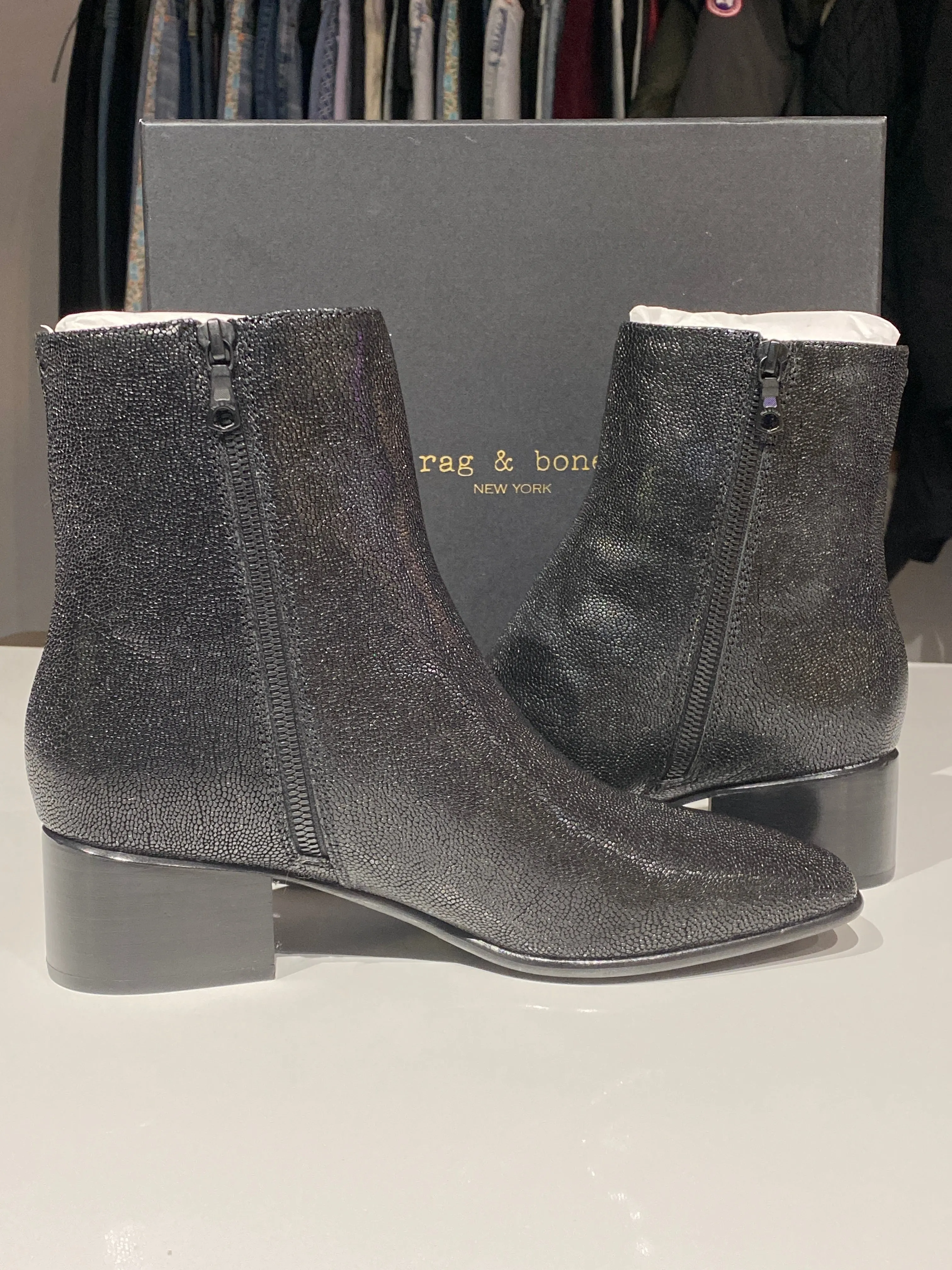 Rag and Bone Black Aslen Mid Boot