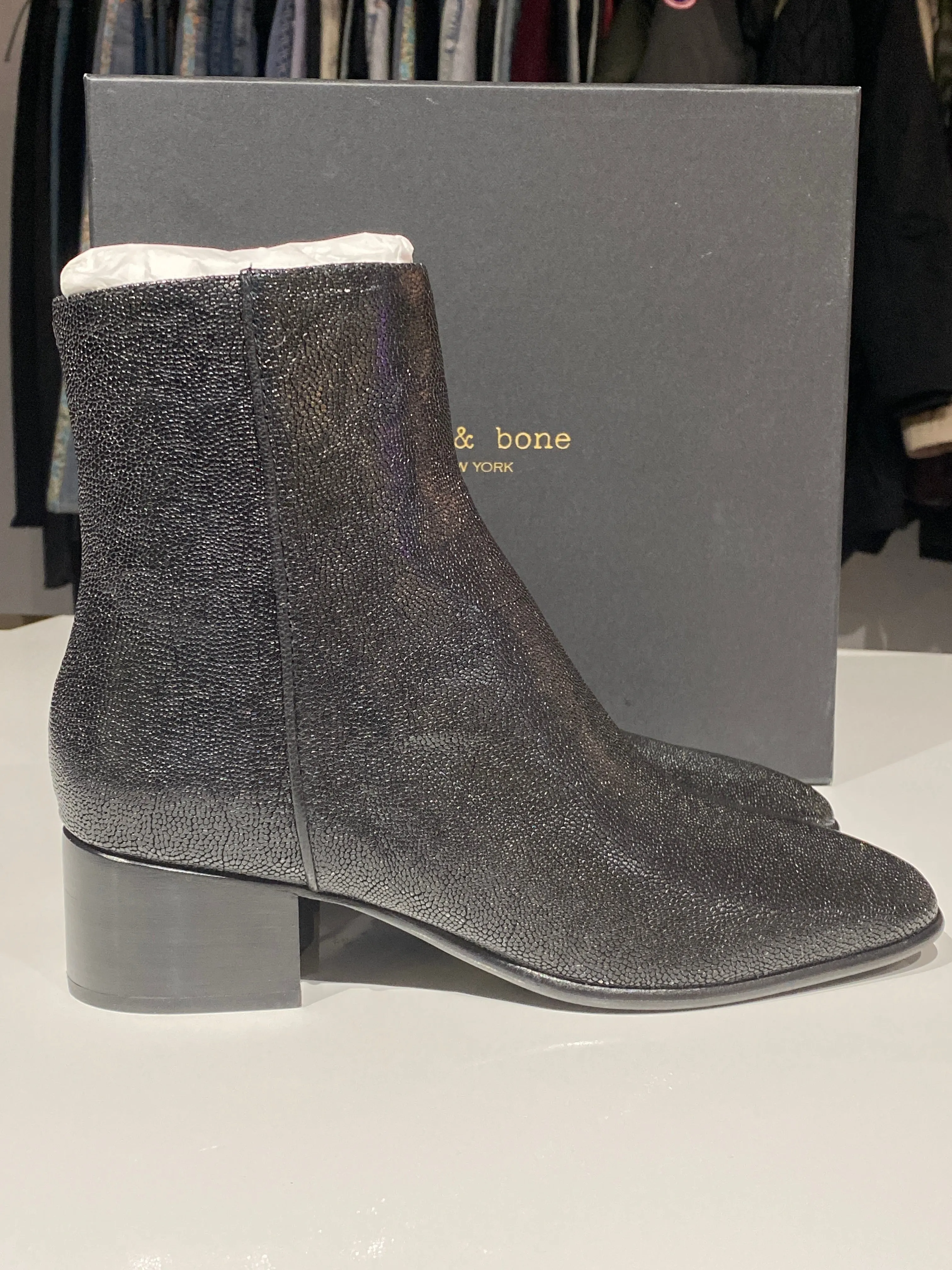 Rag and Bone Black Aslen Mid Boot
