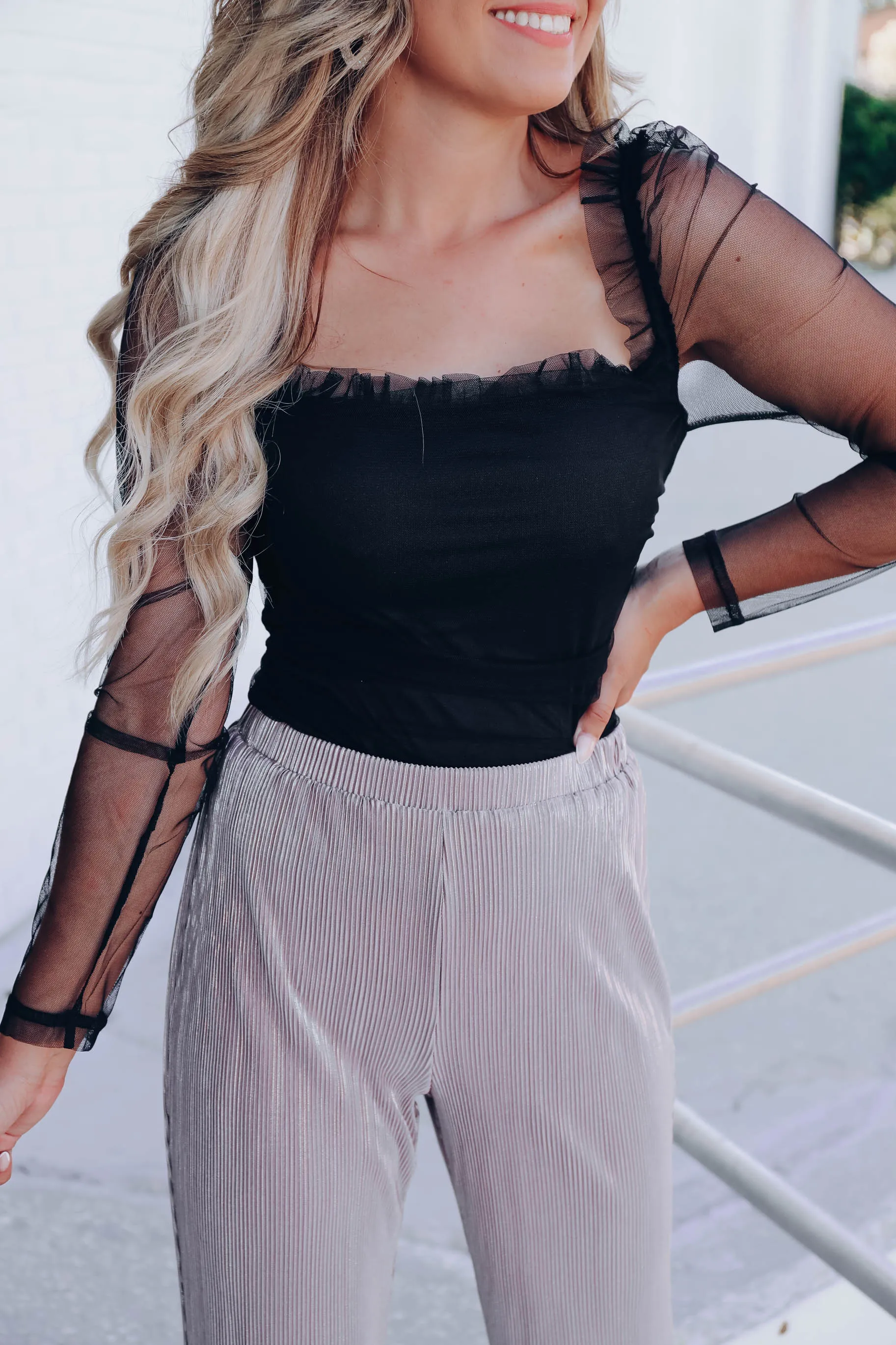 Rana Ruched Crop Top - Black