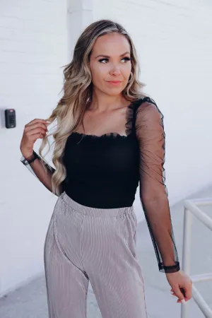 Rana Ruched Crop Top - Black