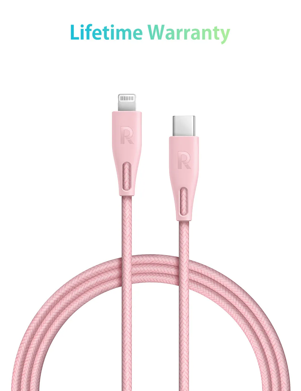 RAVPower - C-Lightning Cable Pink