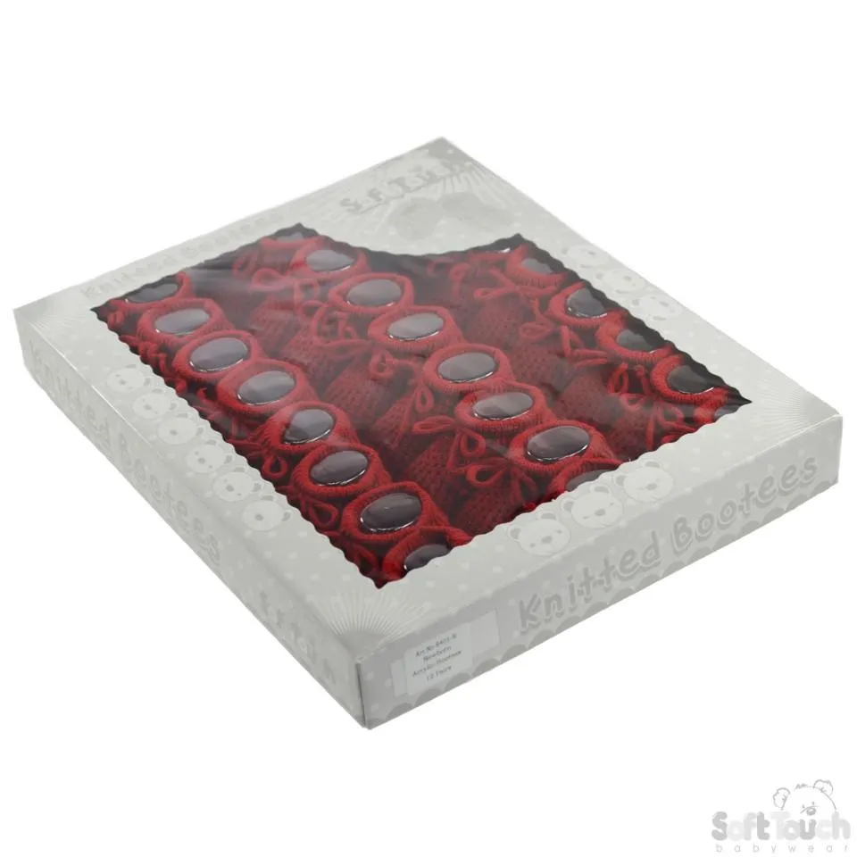 Red Acrylic Baby Bootees S401-R