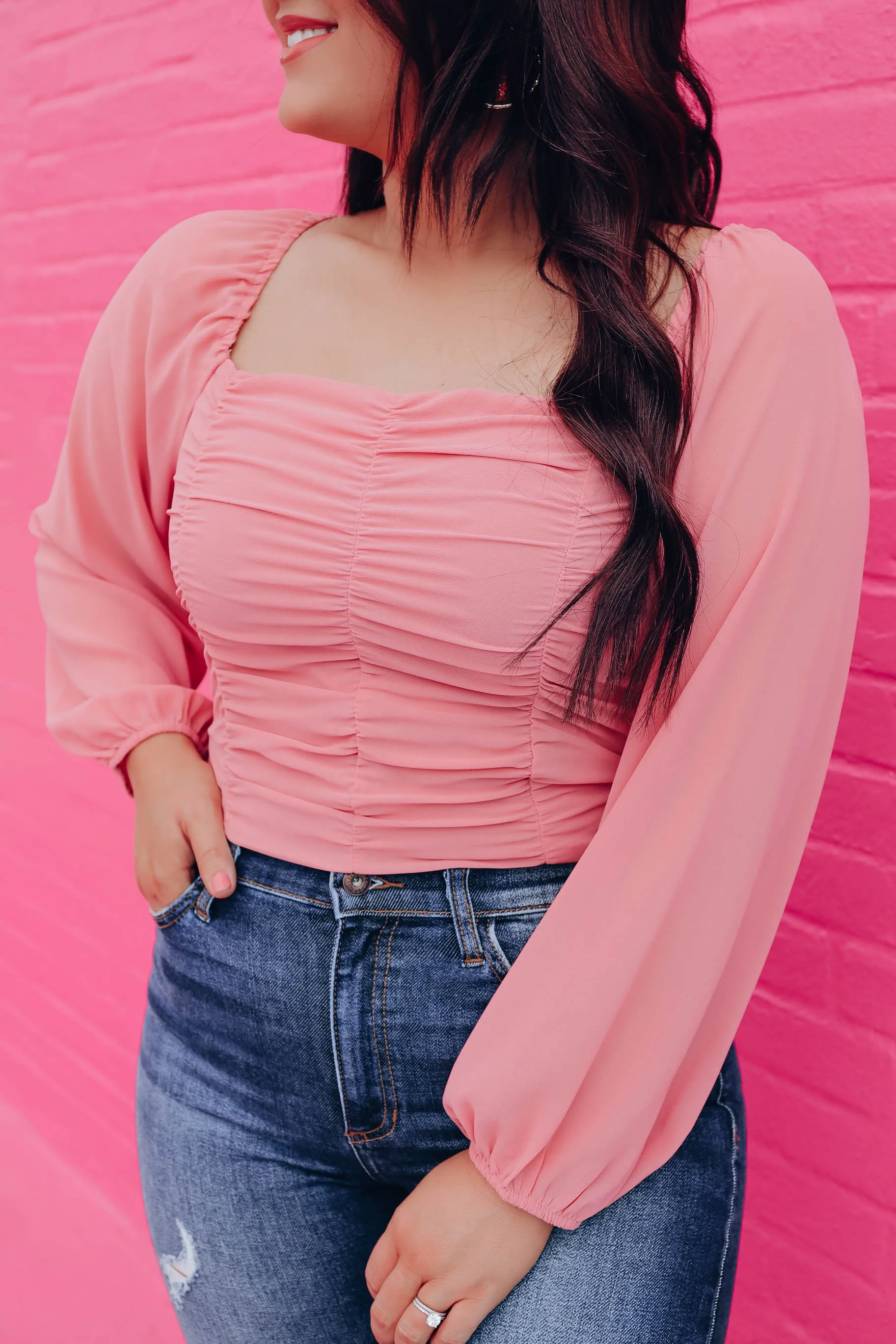 Renee Ruched Crop Top