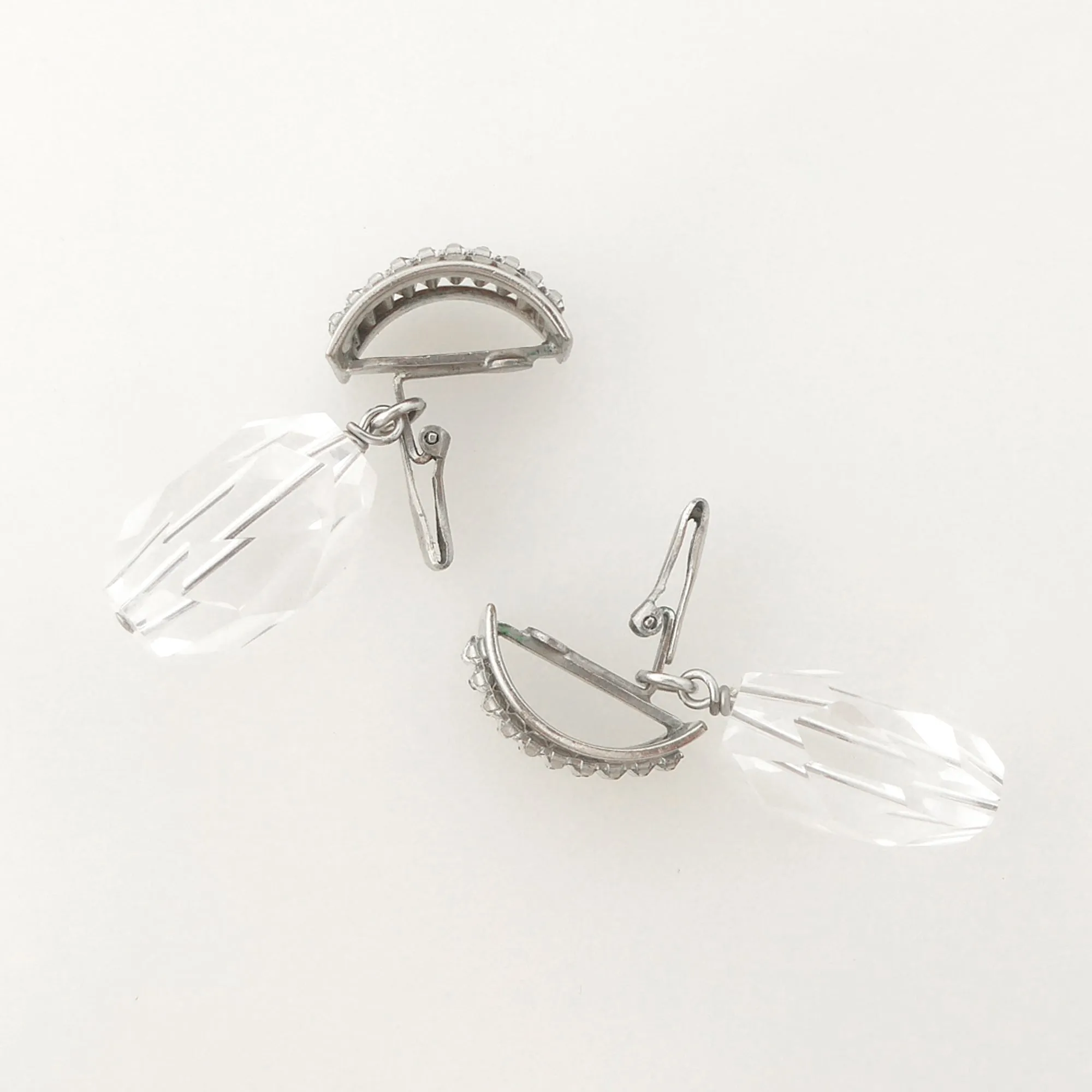 Rhinestone baguette earrings