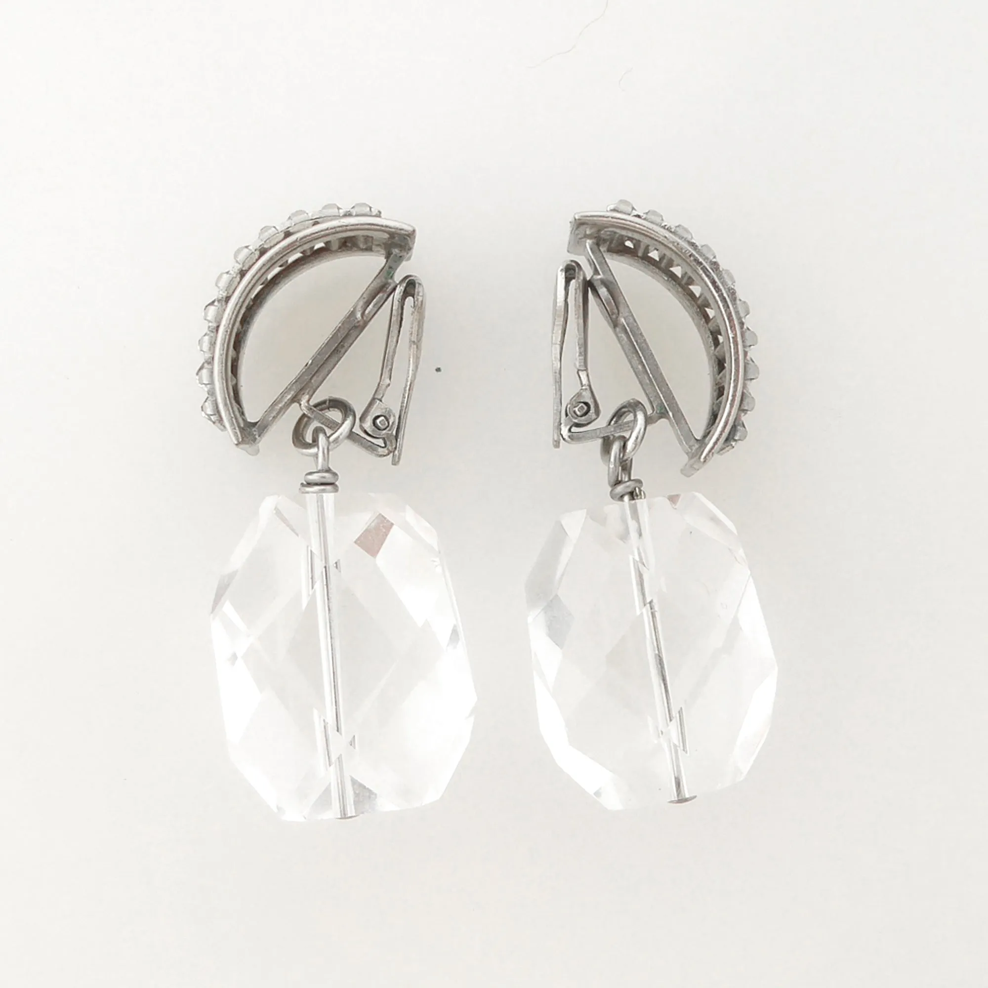 Rhinestone baguette earrings